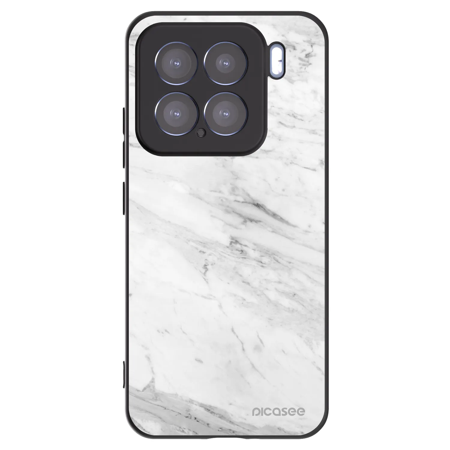 Picasee silikonski črni ovitek za Xiaomi 15 - White marble