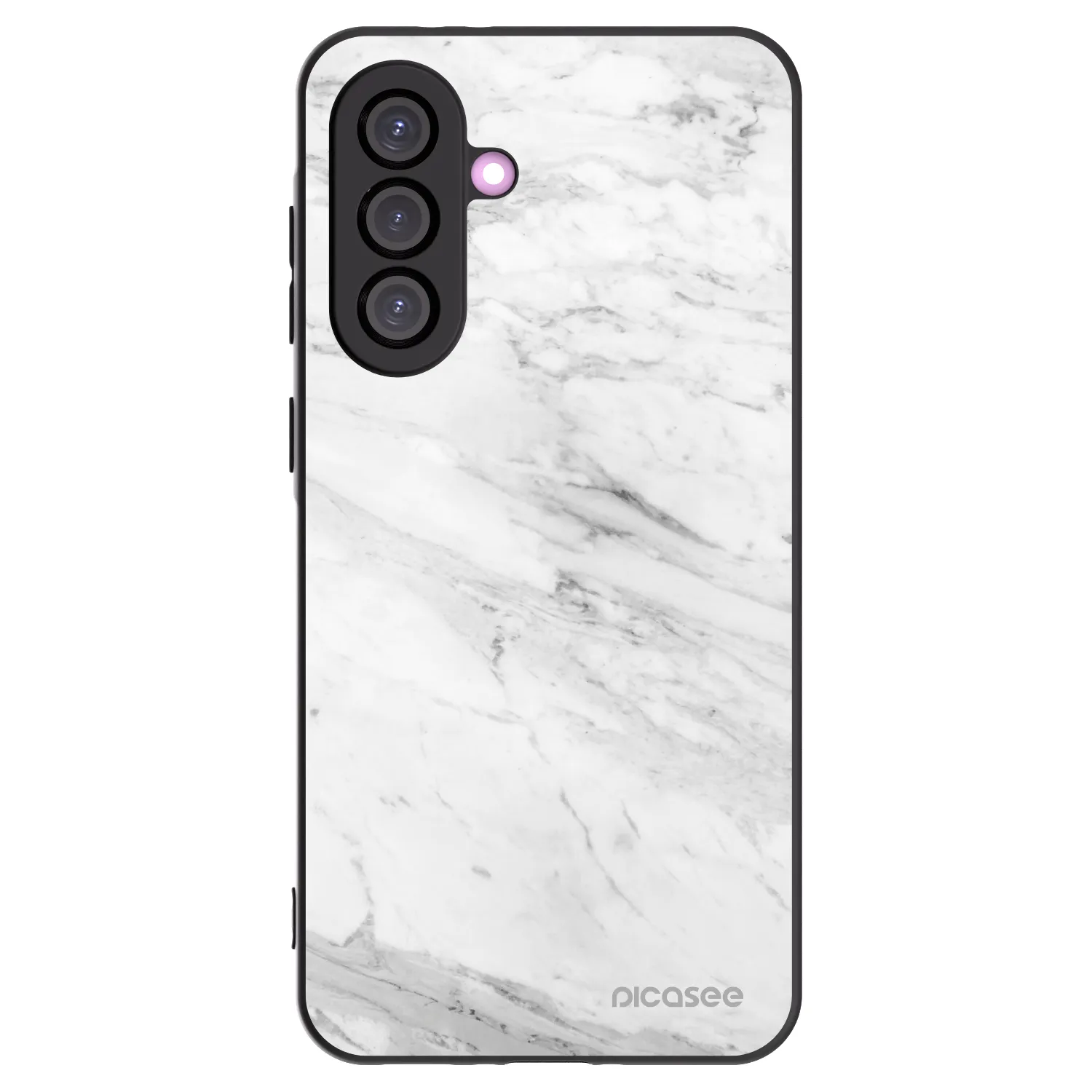 Picasee silikonski črni ovitek za Samsung Galaxy A56 5G A566B - White marble