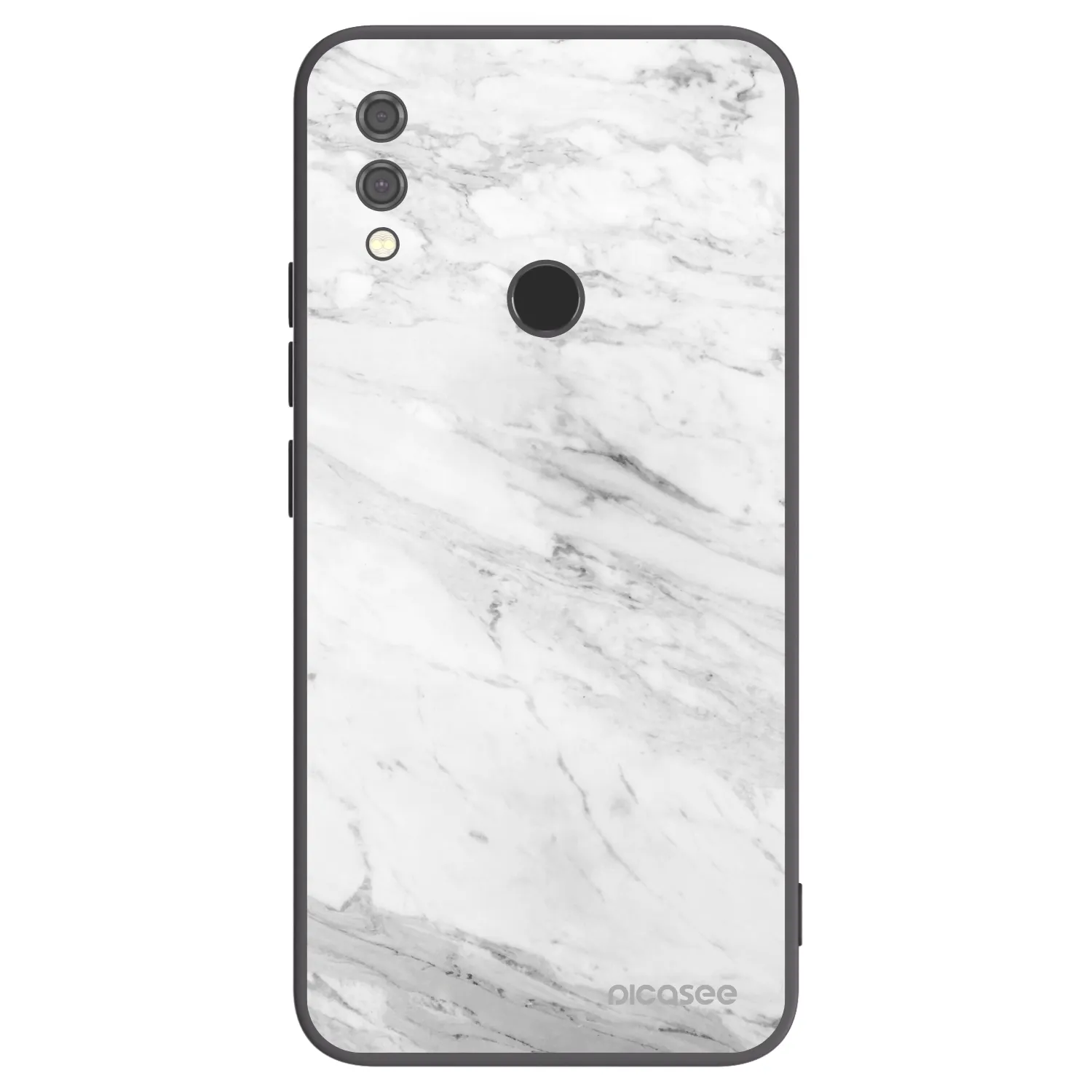 Picasee silikonski črni ovitek za Xiaomi Redmi Note 7 - White marble