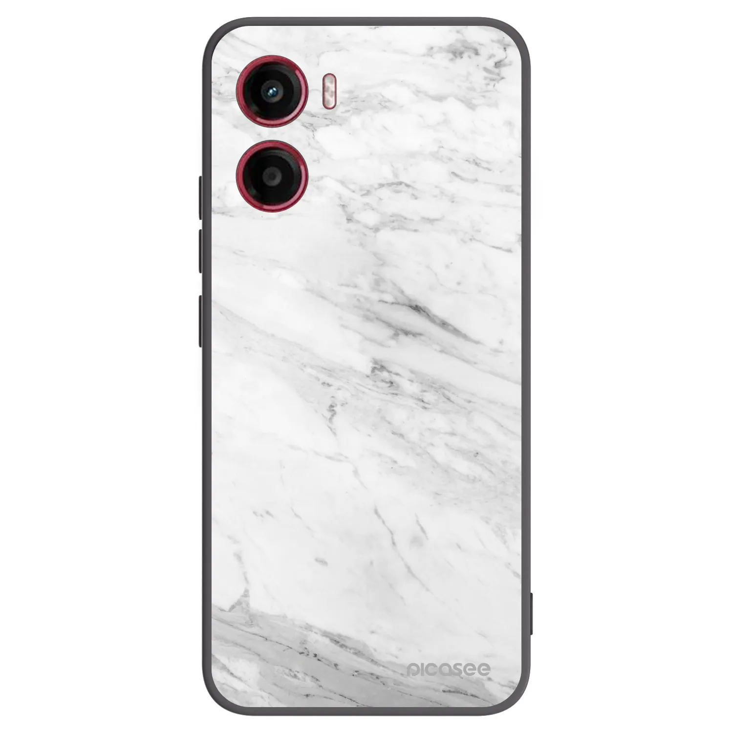 Picasee silikonski črni ovitek za Motorola Moto G05 - White marble