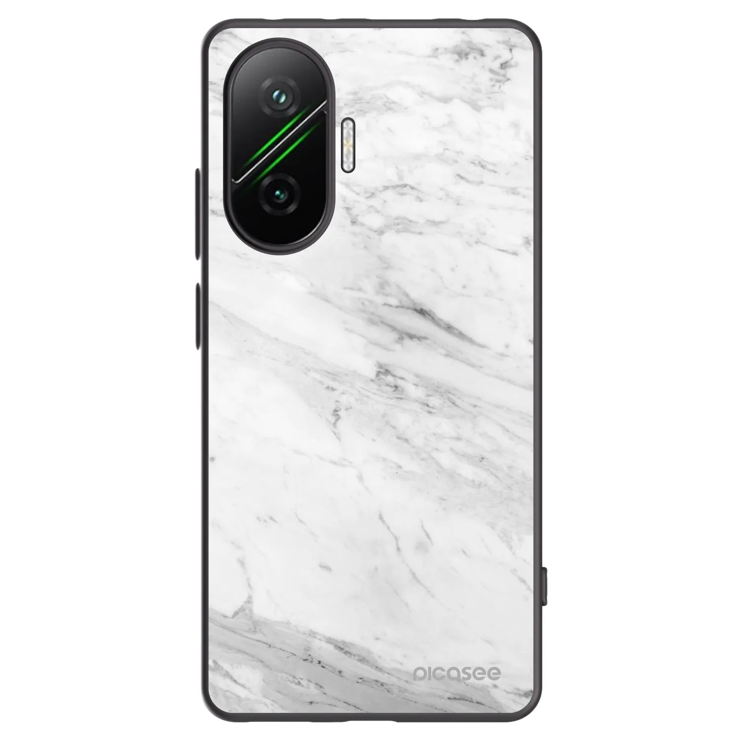 Picasee silikonski črni ovitek za Xiaomi Poco F7 Pro 5G - White marble