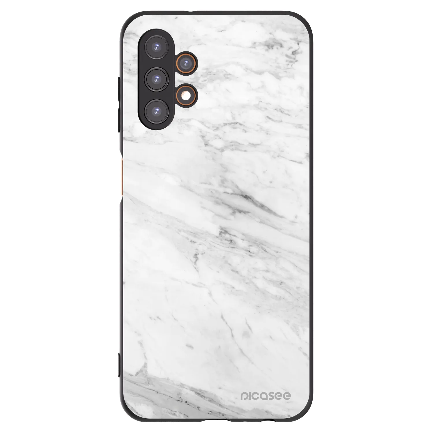 Picasee silikonski črni ovitek za Samsung Galaxy A13 5G - White marble