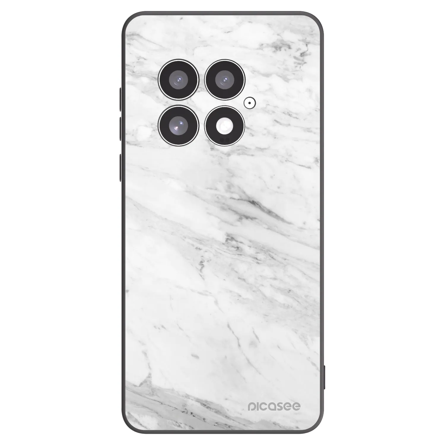 Picasee silikonski črni ovitek za OnePlus 13 5G - White marble