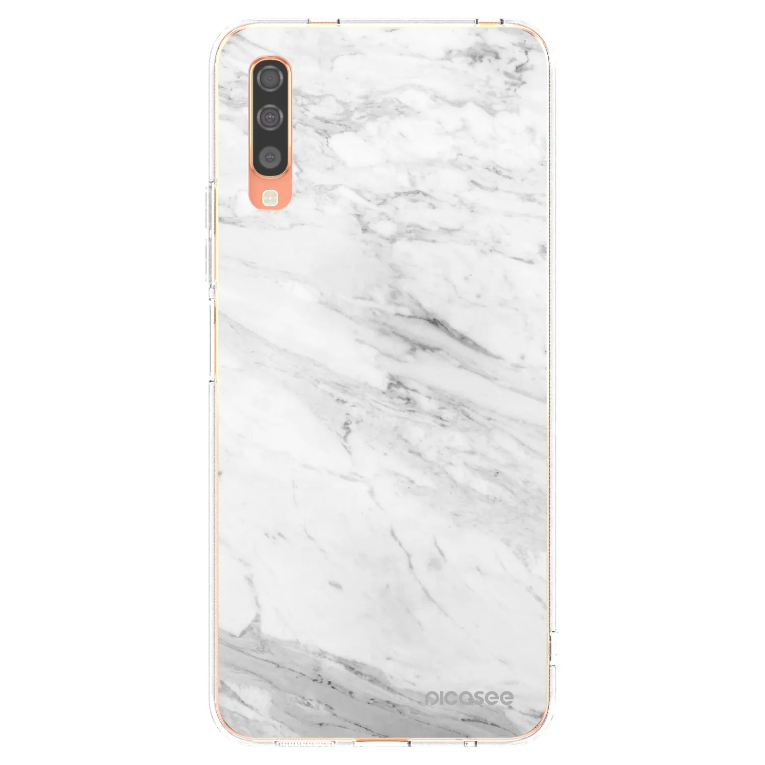 Picasee silikonski prozorni ovitek za Samsung Galaxy A70 A705F - White marble
