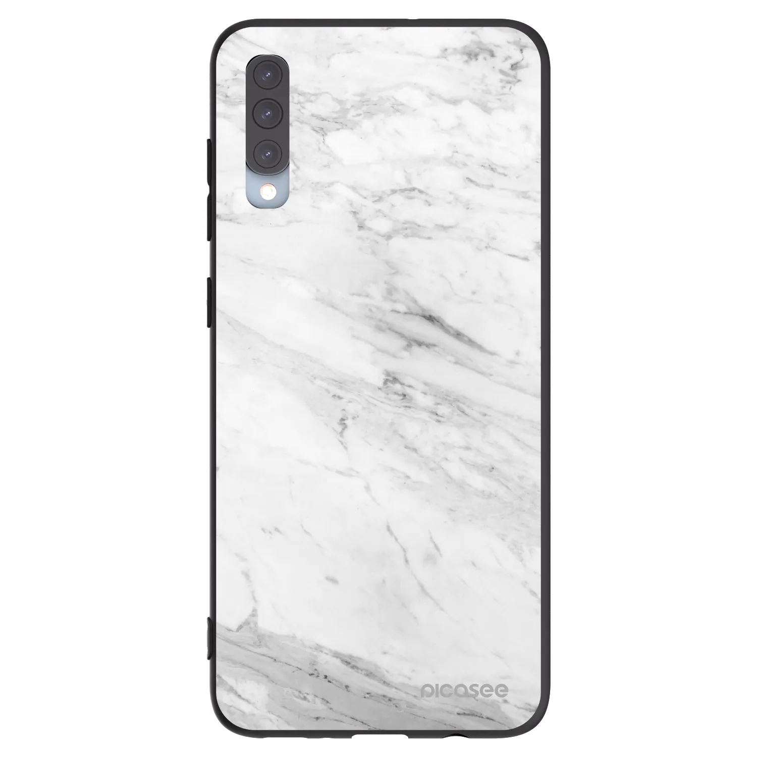 Picasee silikonski črni ovitek za Samsung Galaxy A70 A705F - White marble