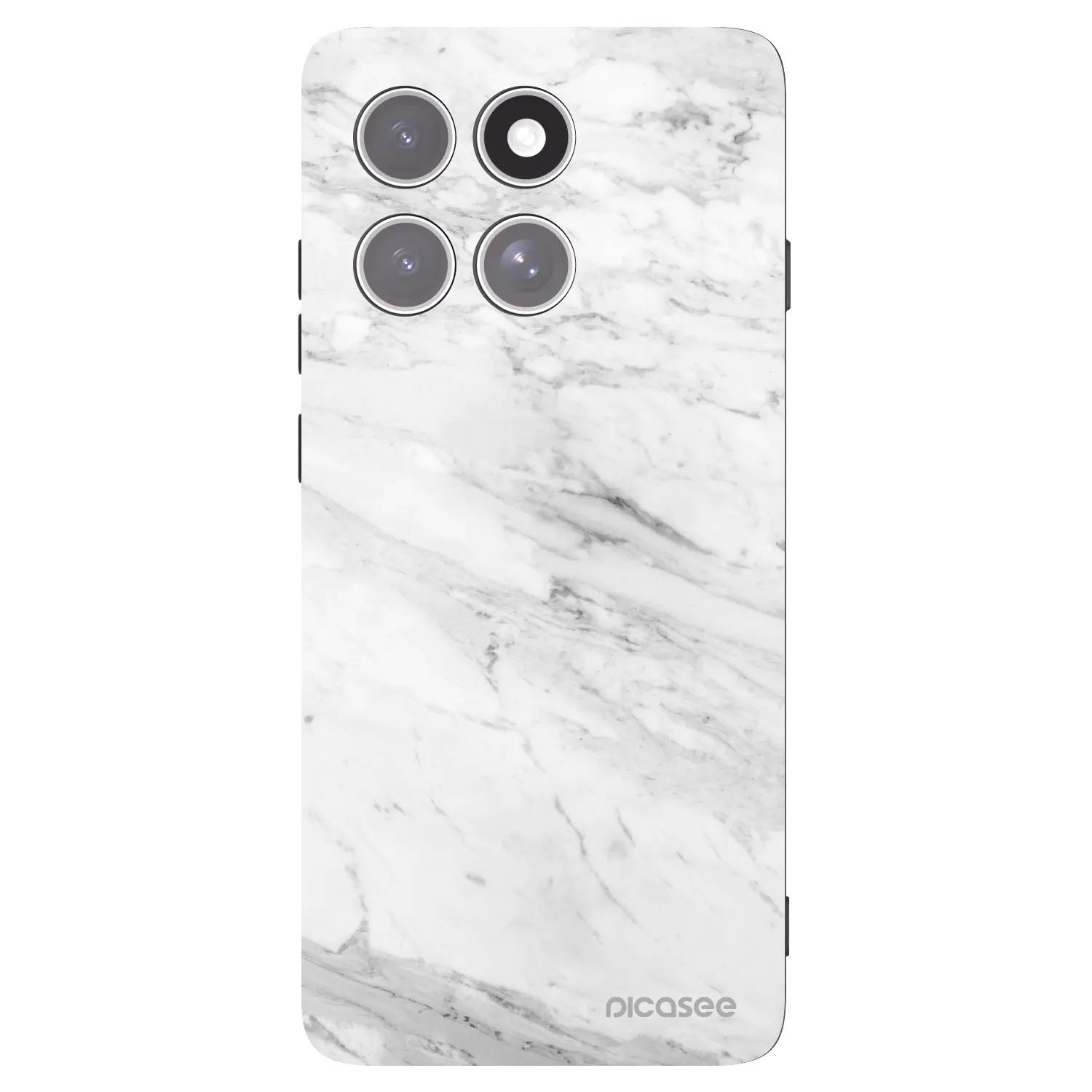 Picasee silikonski črni ovitek za Motorola Edge 60 Pro - White marble