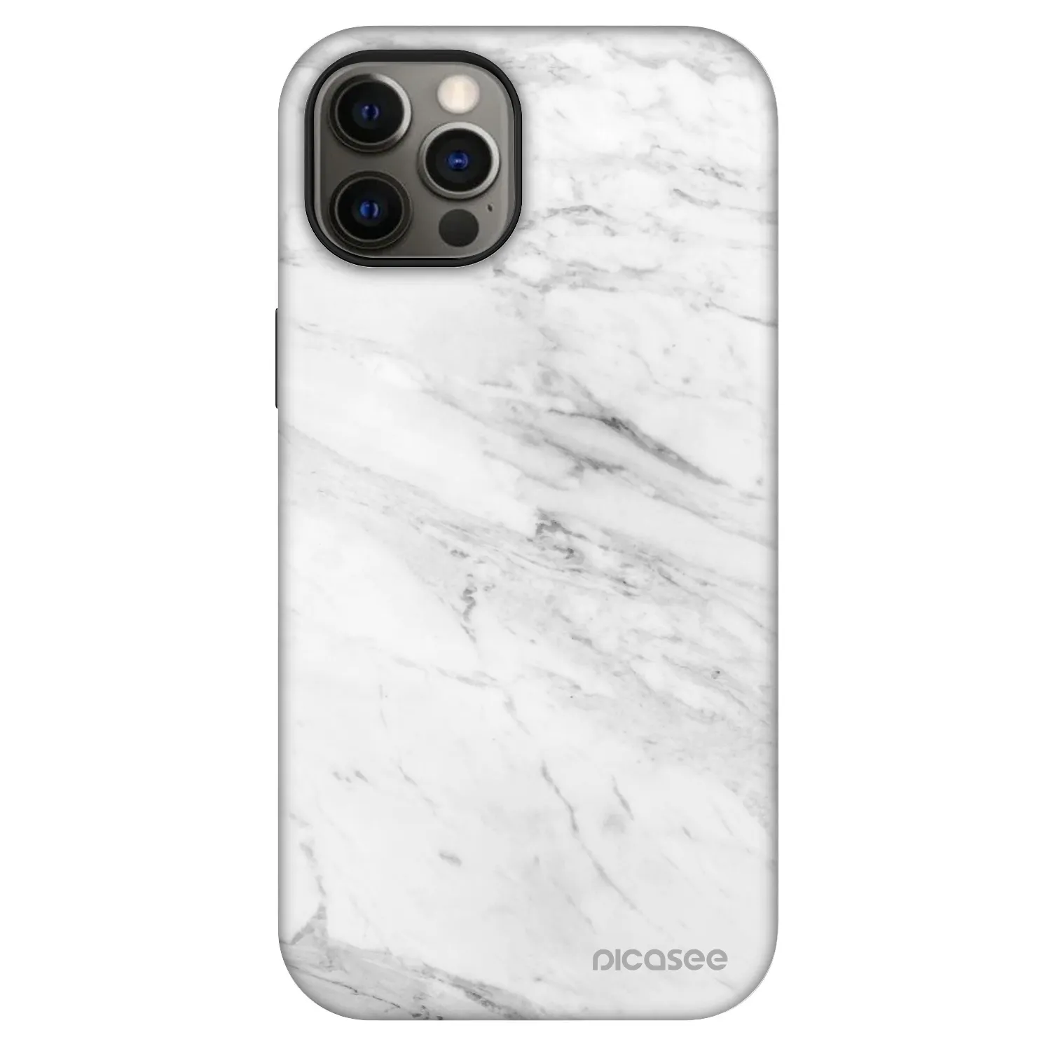 Picasee Fashion Case MagSafe za Apple iPhone 12 - White marble