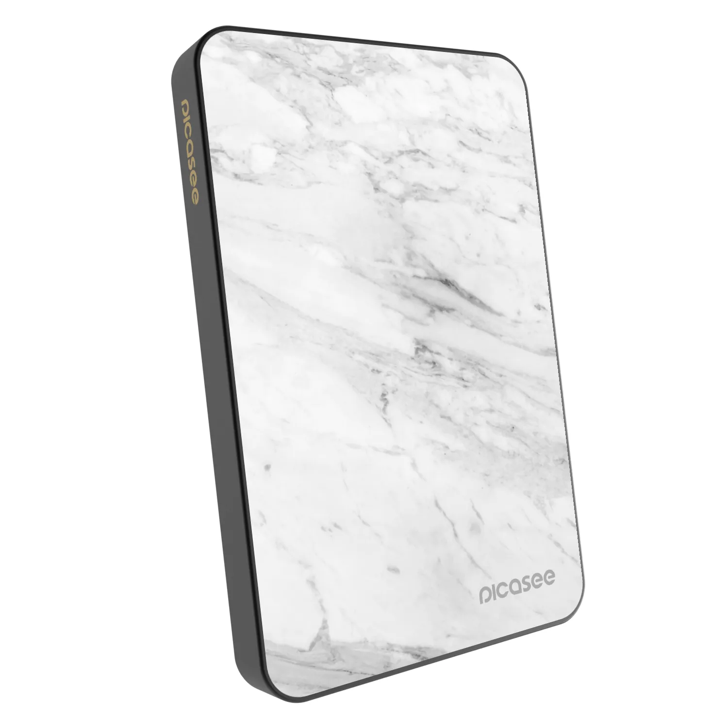 Picasee Prenosna baterija z MagSafe 5 000 mAh Siva - White marble