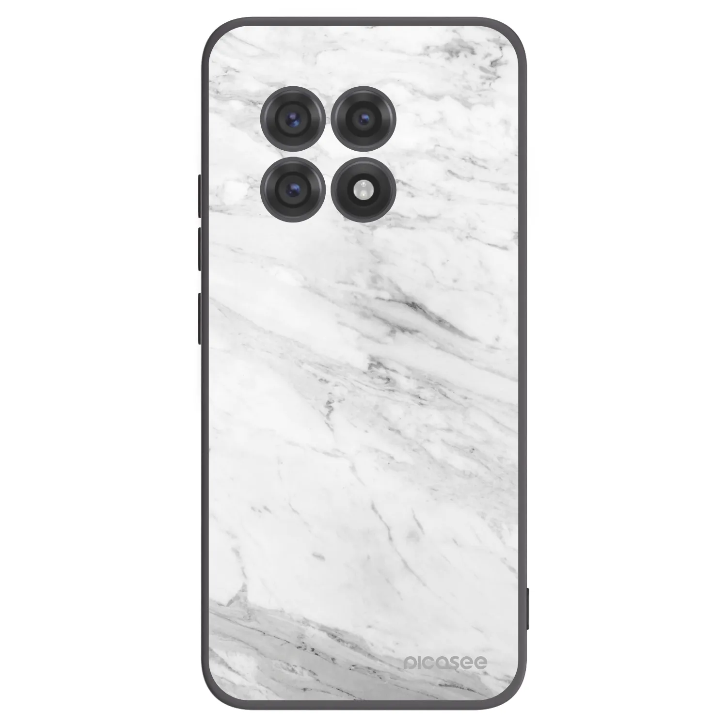 Picasee silikonski črni ovitek za OnePlus 13R 5G - White marble