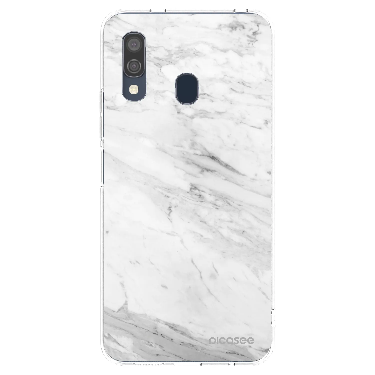 Picasee silikonski prozorni ovitek za Samsung Galaxy A40 A405F - White marble