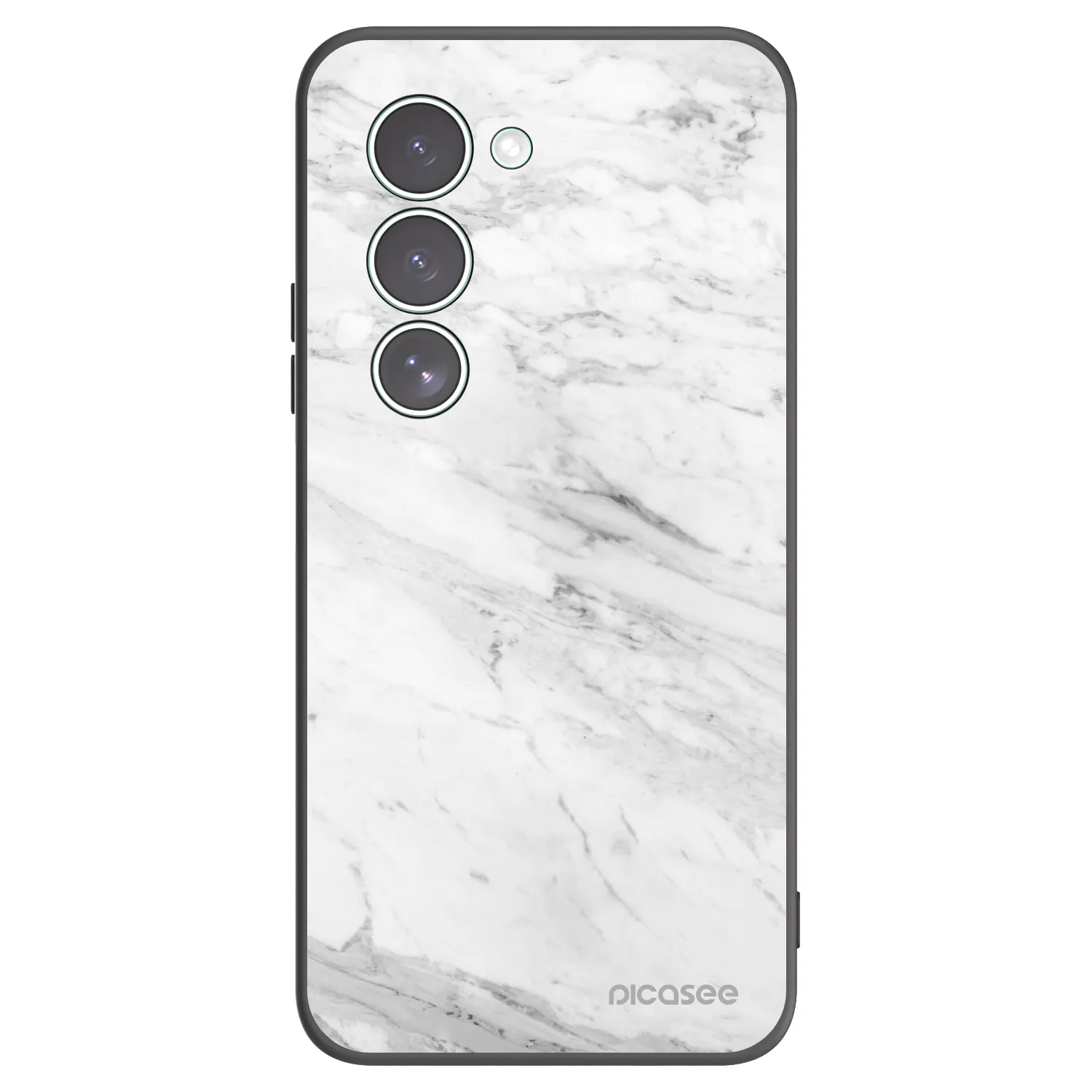 Picasee silikonski črni ovitek za Xiaomi Redmi 15 5G - White marble
