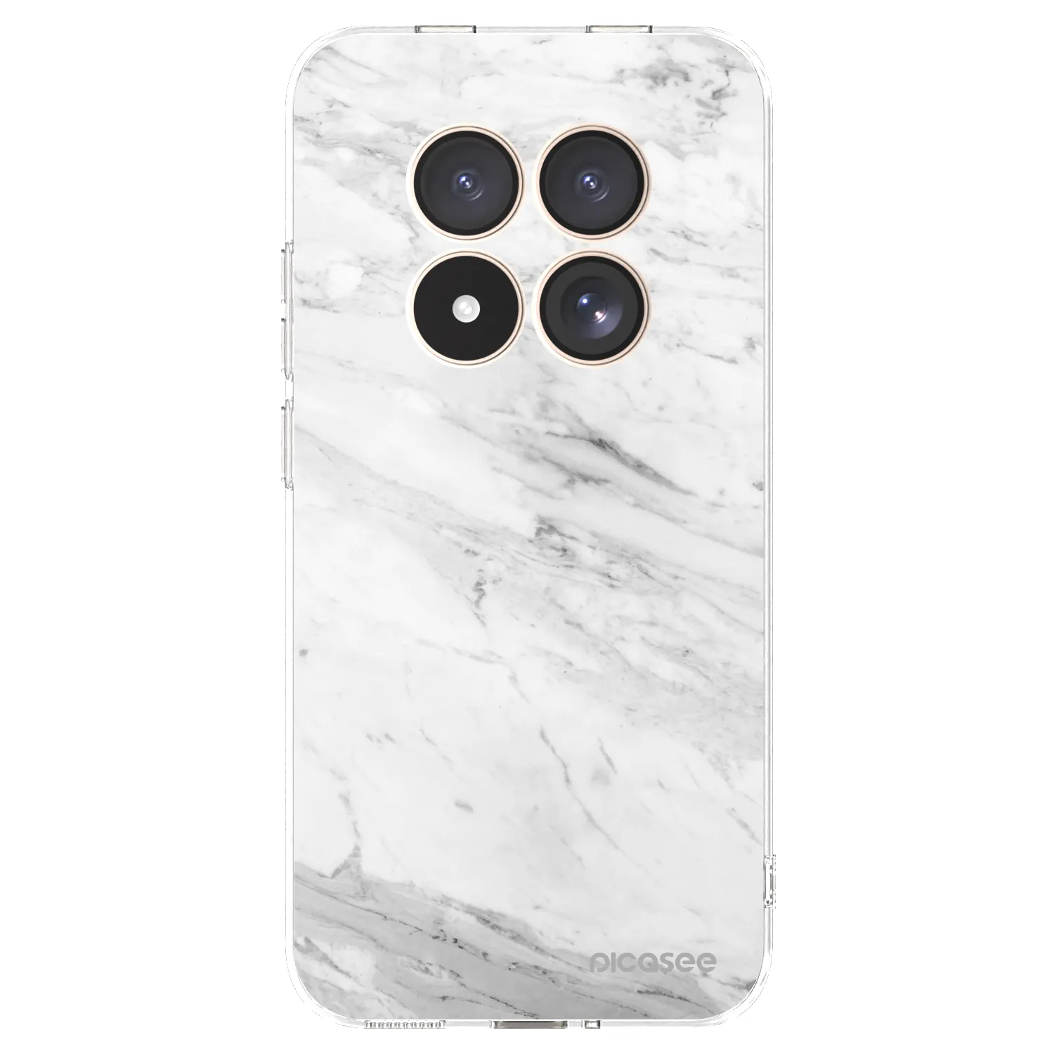 Picasee silikonski prozorni ovitek za Xiaomi Redmi Note 15 Pro 4G - White marble