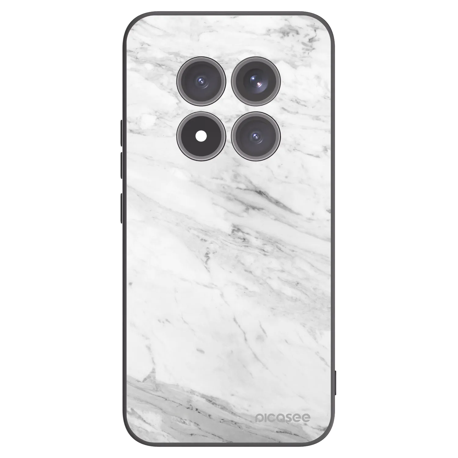 Picasee silikonski črni ovitek za Xiaomi Redmi Note 15 Pro+ - White marble