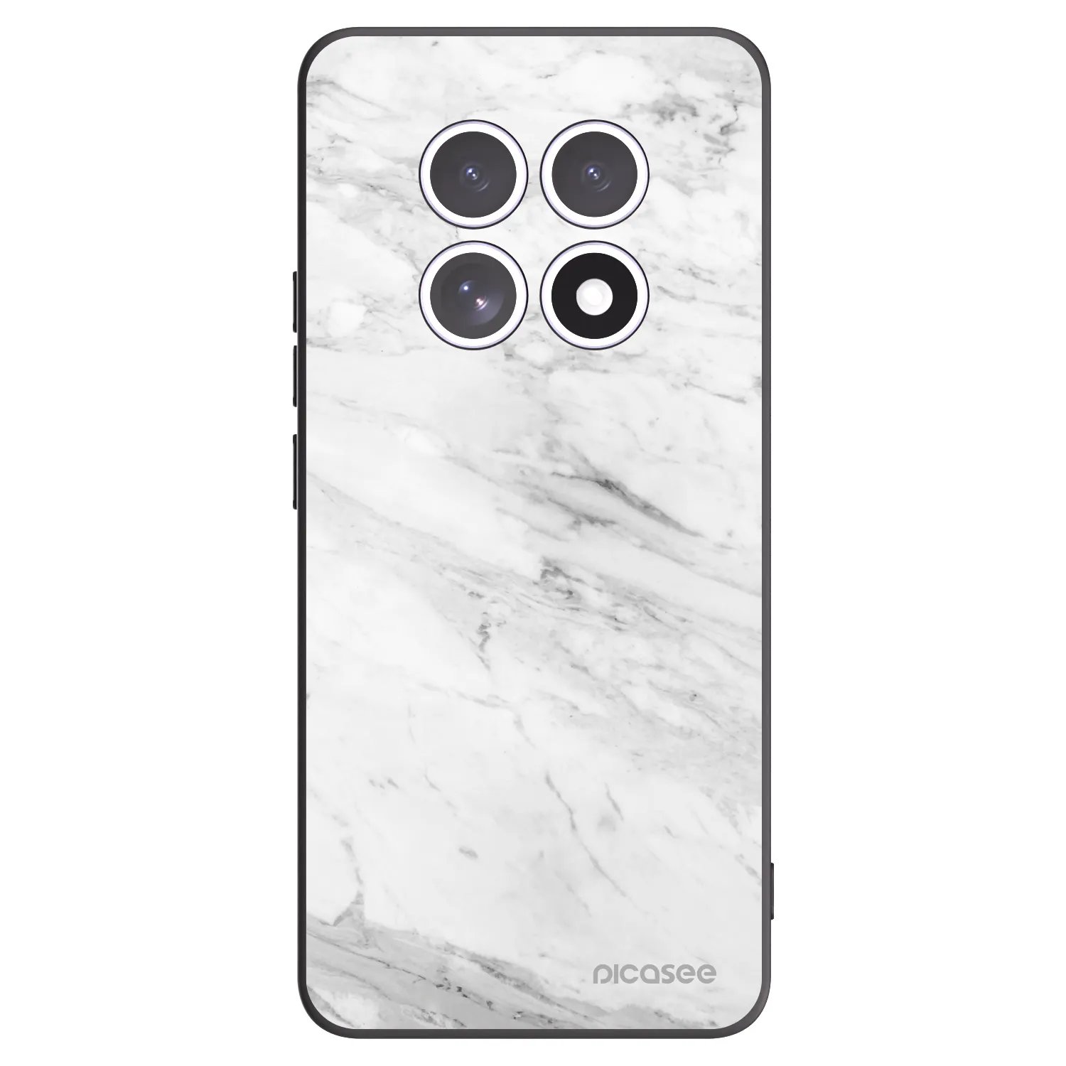 Picasee silikonski črni ovitek za Xiaomi Redmi Note 15 - White marble