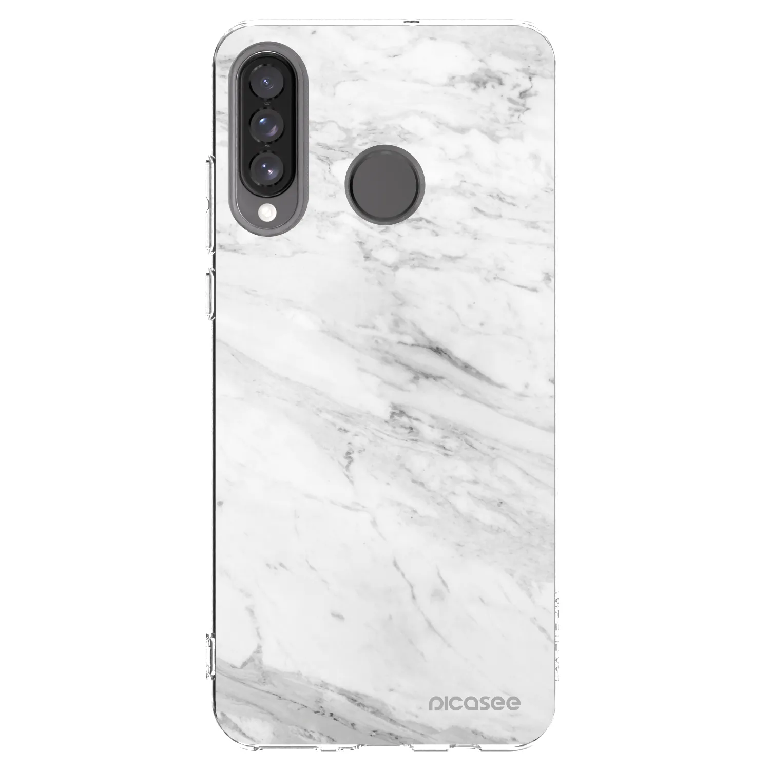 Picasee silikonski prozorni ovitek za Huawei P30 Lite - White marble