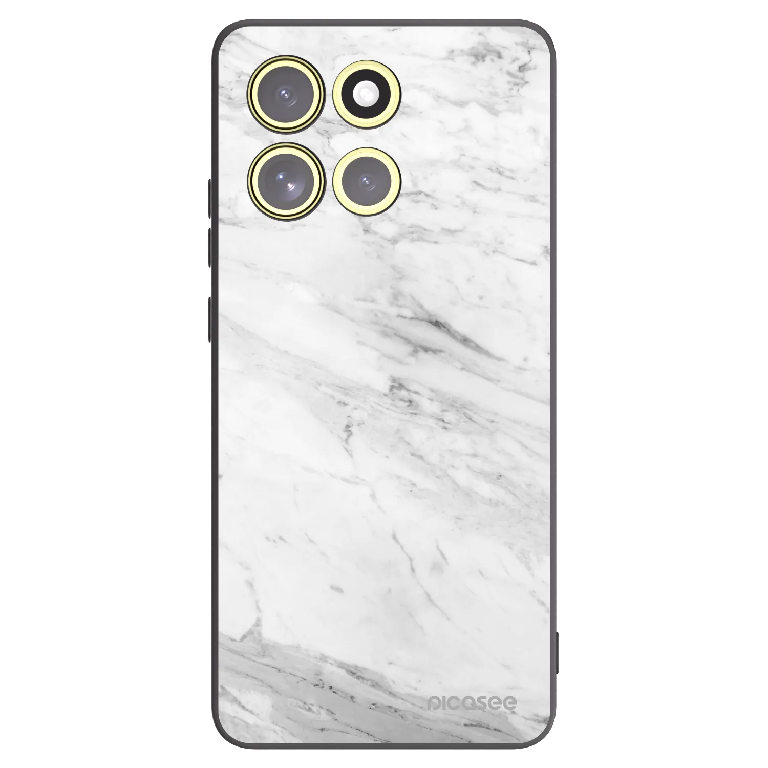 Picasee silikonski črni ovitek za Motorola Moto G86 Power 5G - White marble