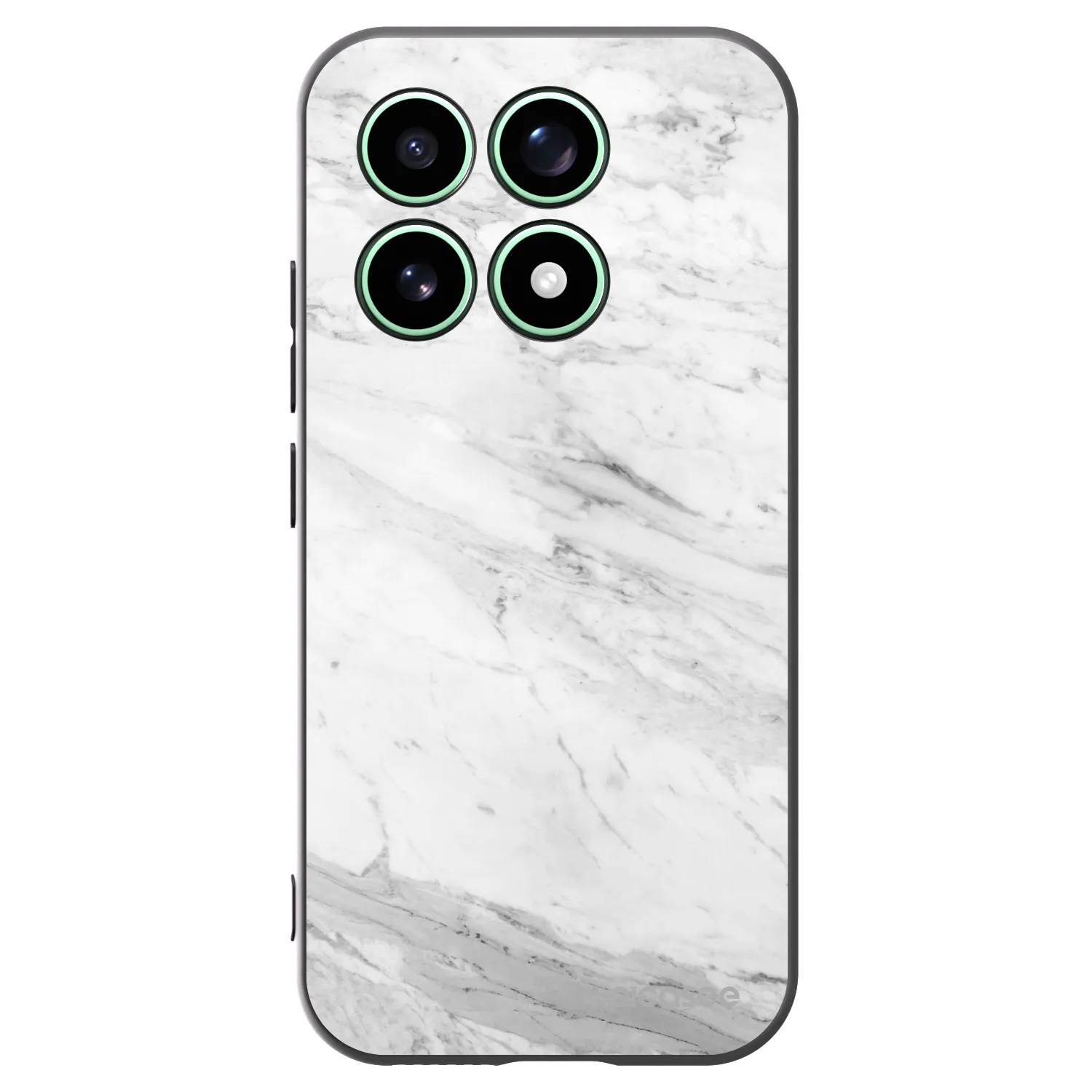 Picasee silikonski črni ovitek za Xiaomi 17 - White marble