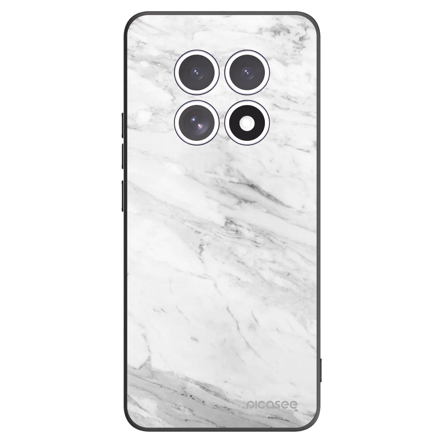 Picasee silikonski črni ovitek za Xiaomi Redmi Note 15 5G - White marble