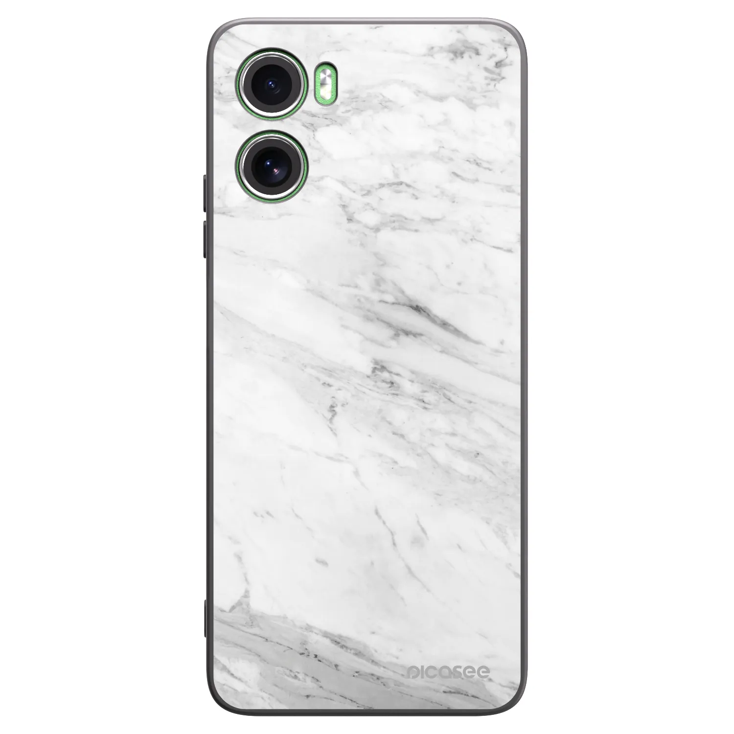 Picasee silikonski črni ovitek za Motorola Moto G06 - White marble