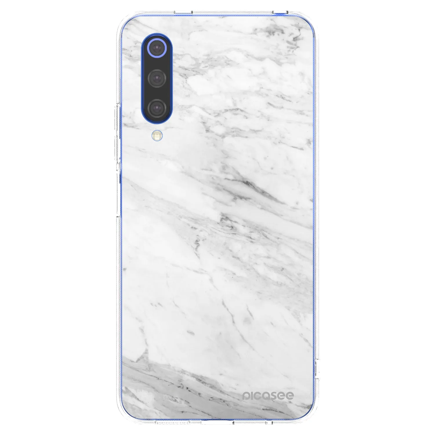 Picasee silikonski prozorni ovitek za Xiaomi Mi 9 SE - White marble