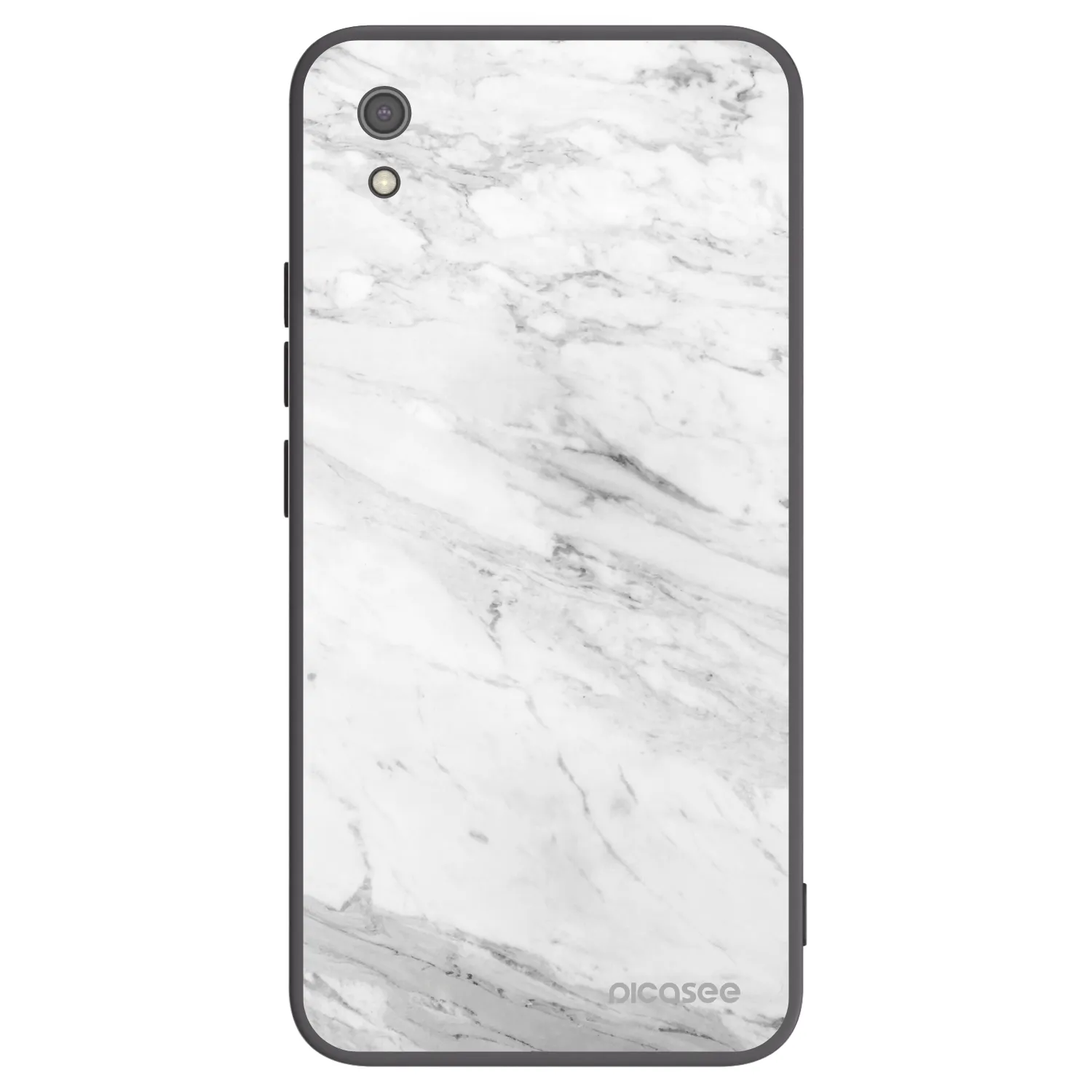 Picasee silikonski črni ovitek za Xiaomi Redmi 7A - White marble
