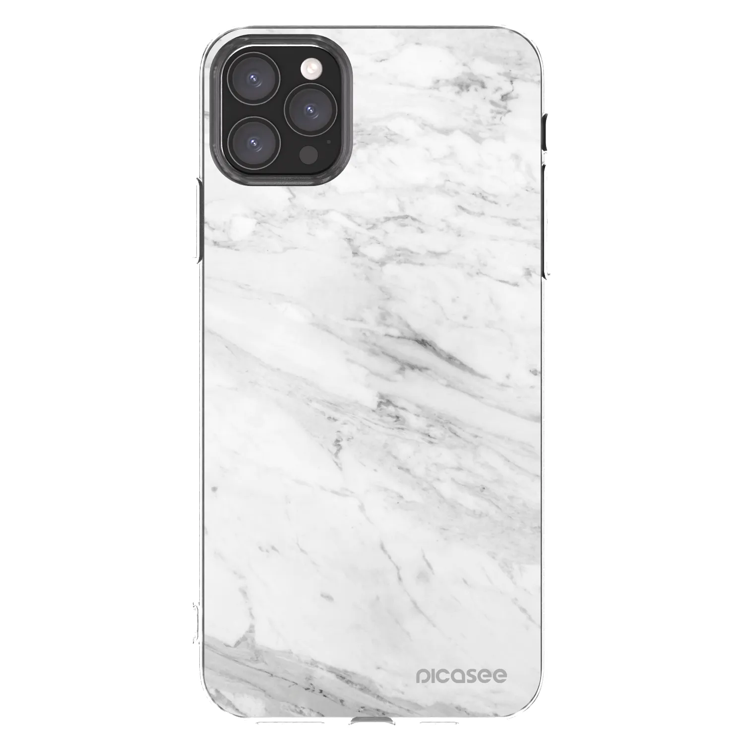 Picasee silikonski prozorni ovitek za Apple iPhone 11 Pro Max - White marble