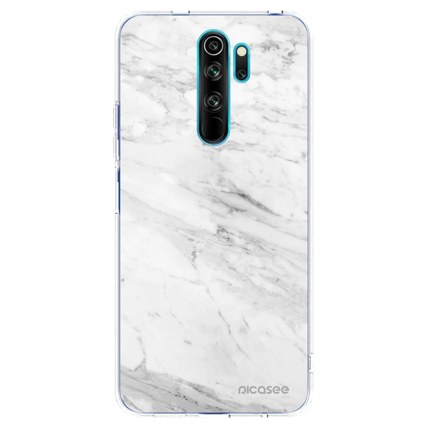 Picasee silikonski prozorni ovitek za Xiaomi Redmi Note 8 Pro - White marble