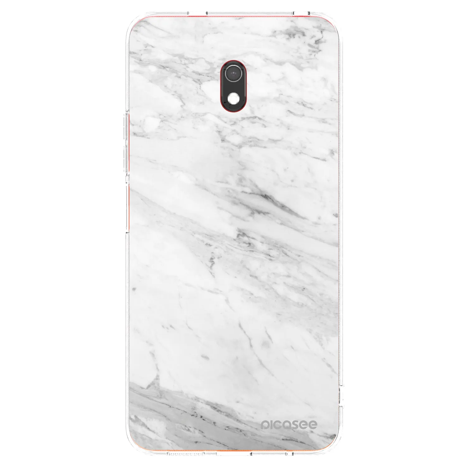 Picasee silikonski prozorni ovitek za Xiaomi Redmi 8A - White marble
