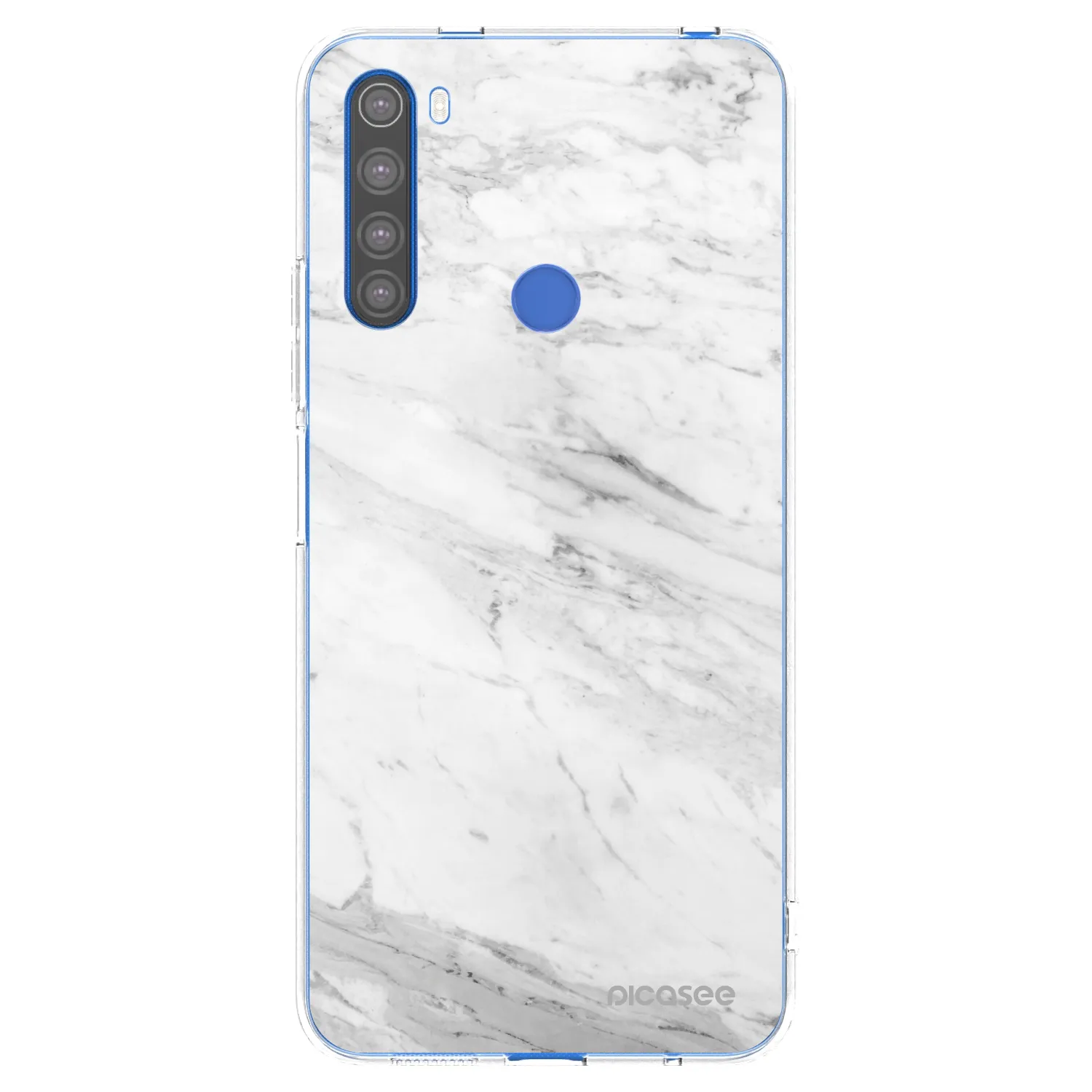 Picasee silikonski prozorni ovitek za Xiaomi Redmi Note 8T - White marble