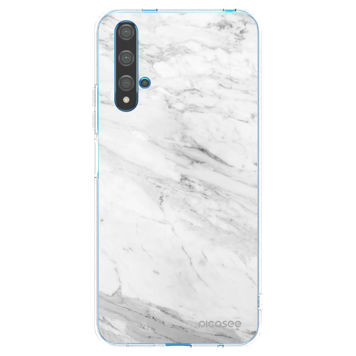 Picasee silikonski prozorni ovitek za Huawei Nova 5T - White marble