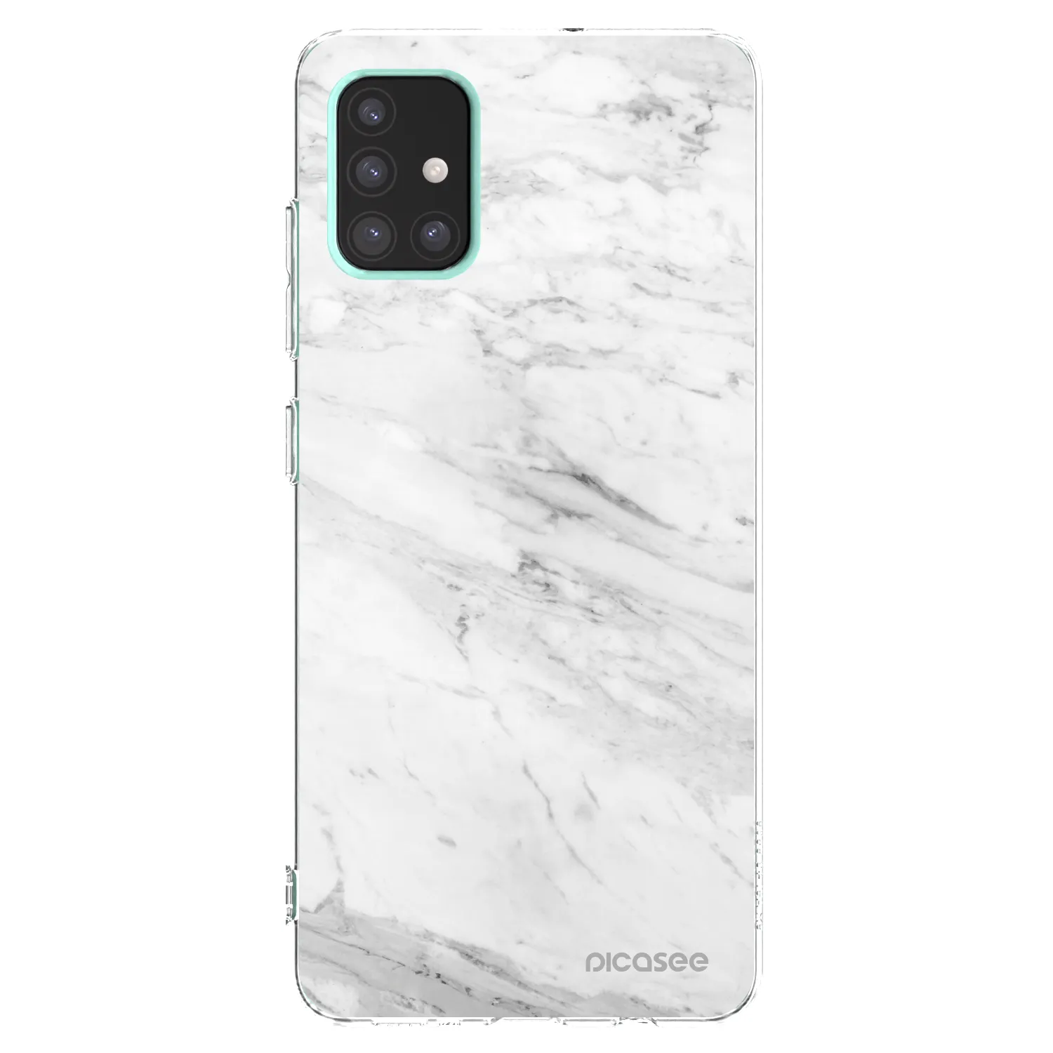 Picasee silikonski prozorni ovitek za Samsung Galaxy A51 A515F - White marble