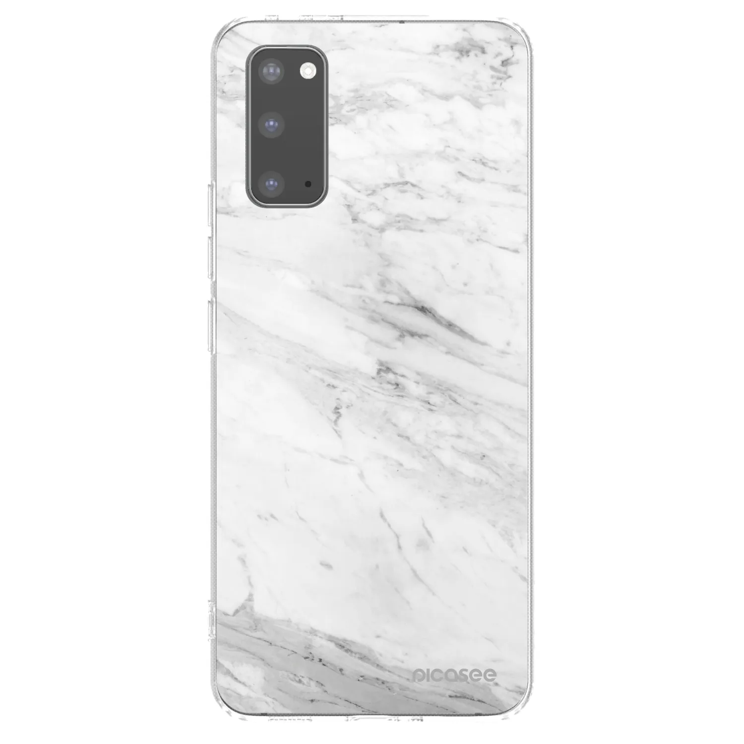 Picasee silikonski prozorni ovitek za Samsung Galaxy S20 G980F - White marble