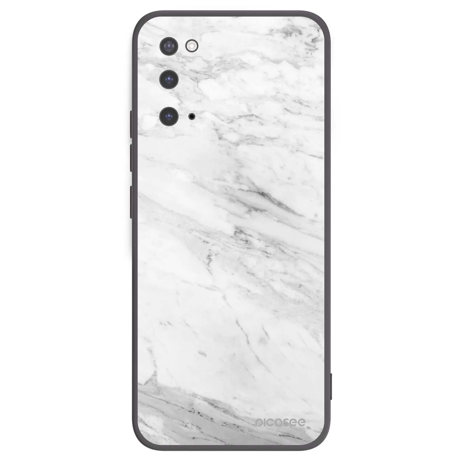 Picasee silikonski črni ovitek za Samsung Galaxy S20 G980F - White marble