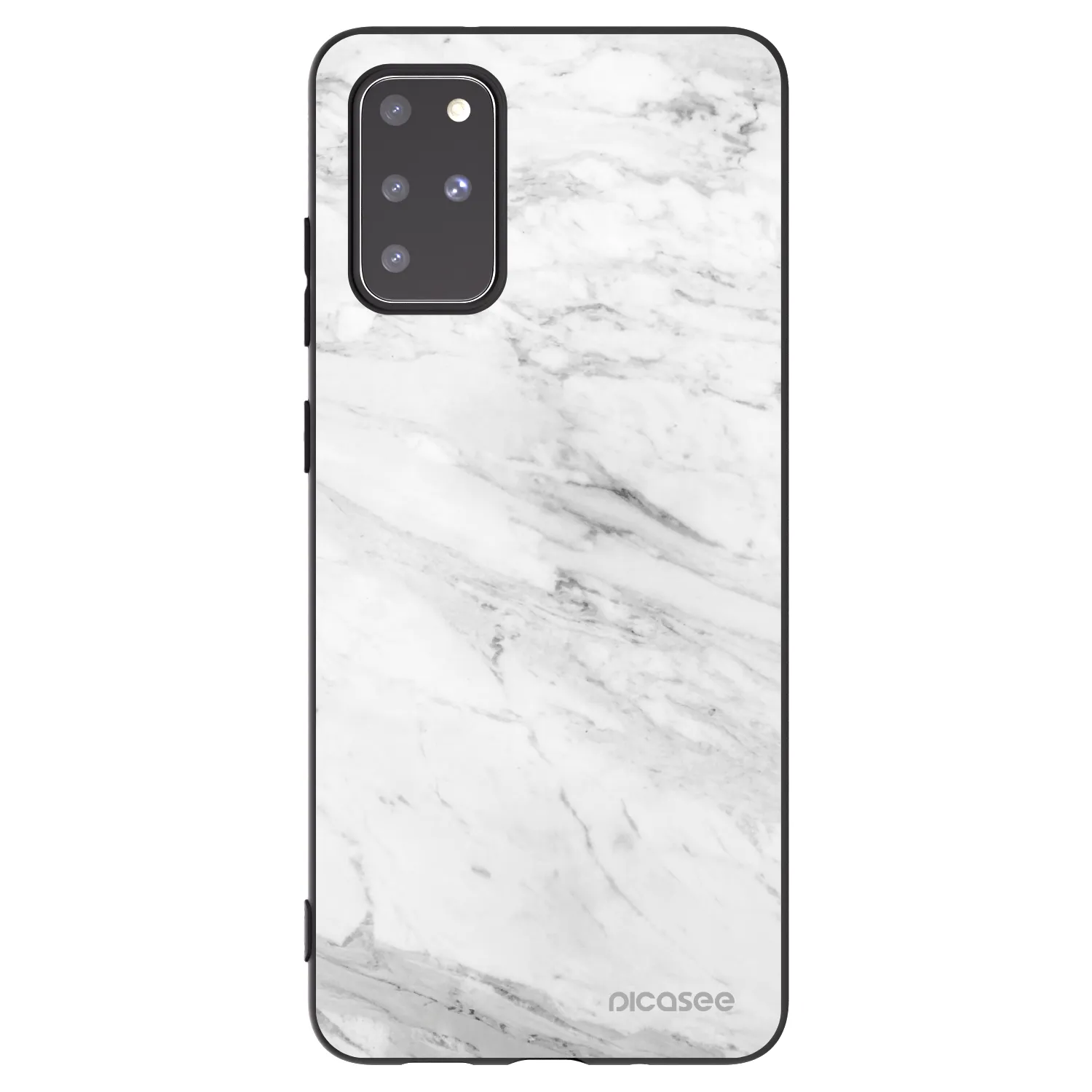 Picasee silikonski črni ovitek za Samsung Galaxy S20+ G985F - White marble