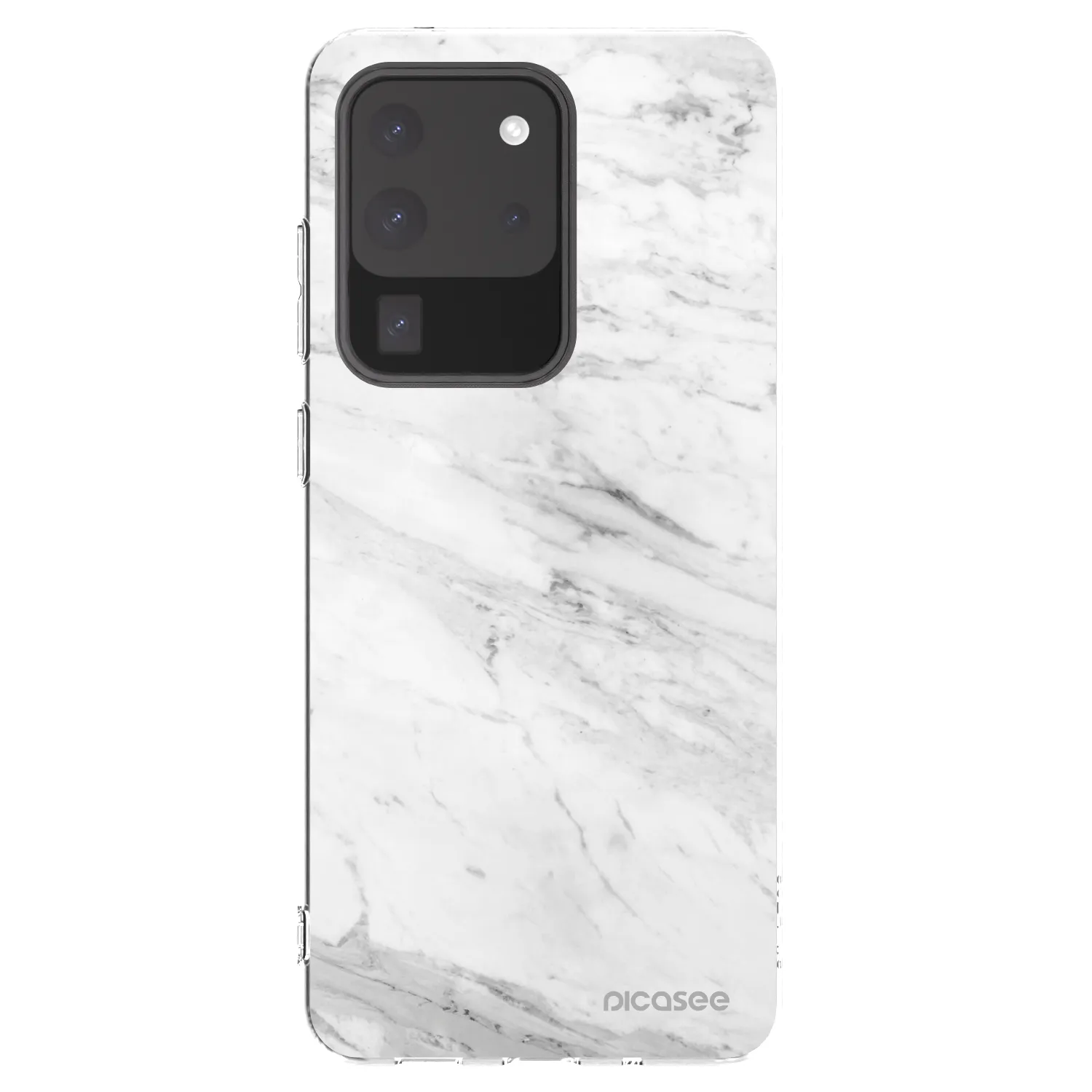 Picasee silikonski prozorni ovitek za Samsung Galaxy S20 Ultra 5G G988F - White marble