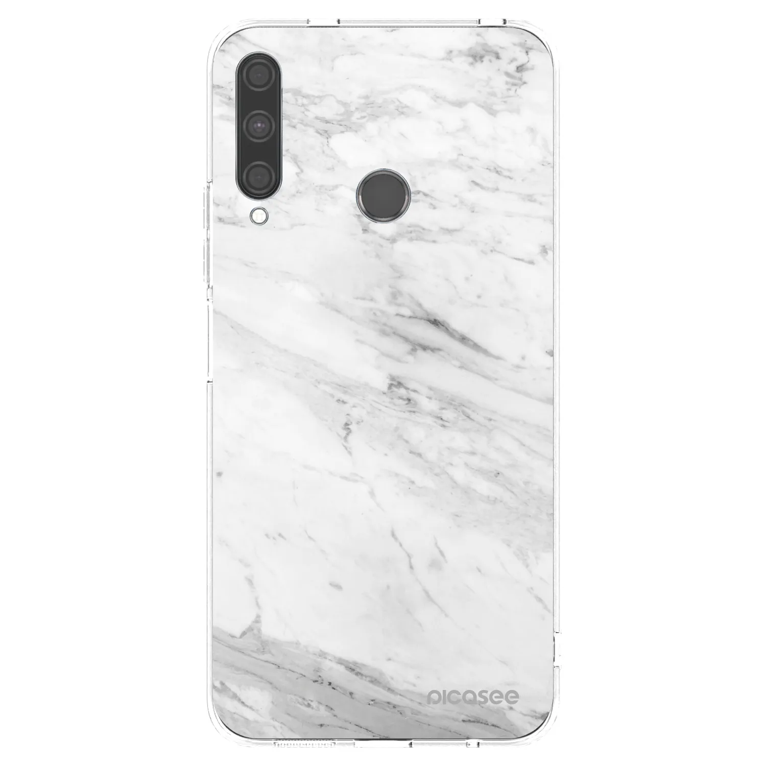 Picasee silikonski prozorni ovitek za Huawei P40 Lite E - White marble