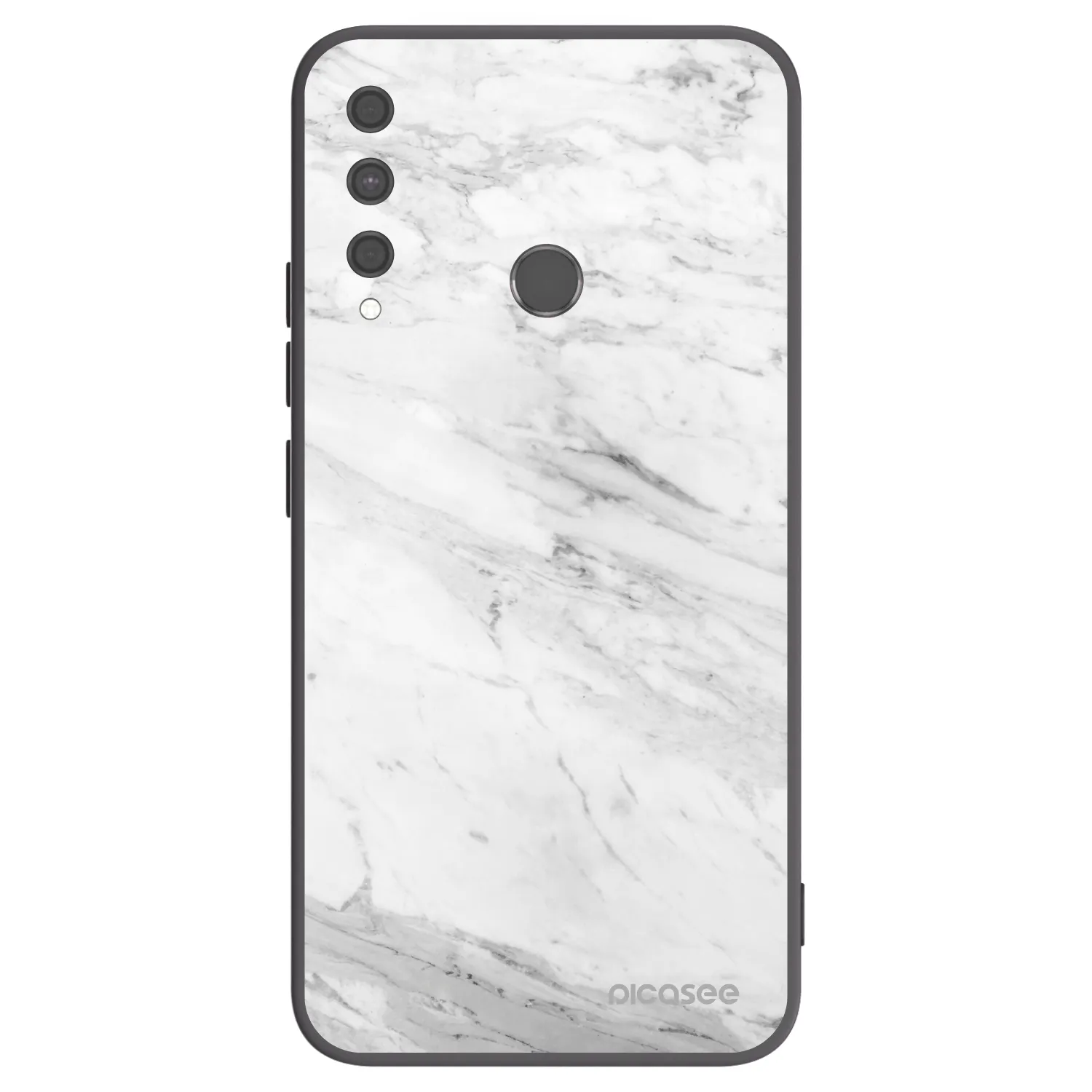 Picasee silikonski črni ovitek za Huawei P40 Lite E - White marble