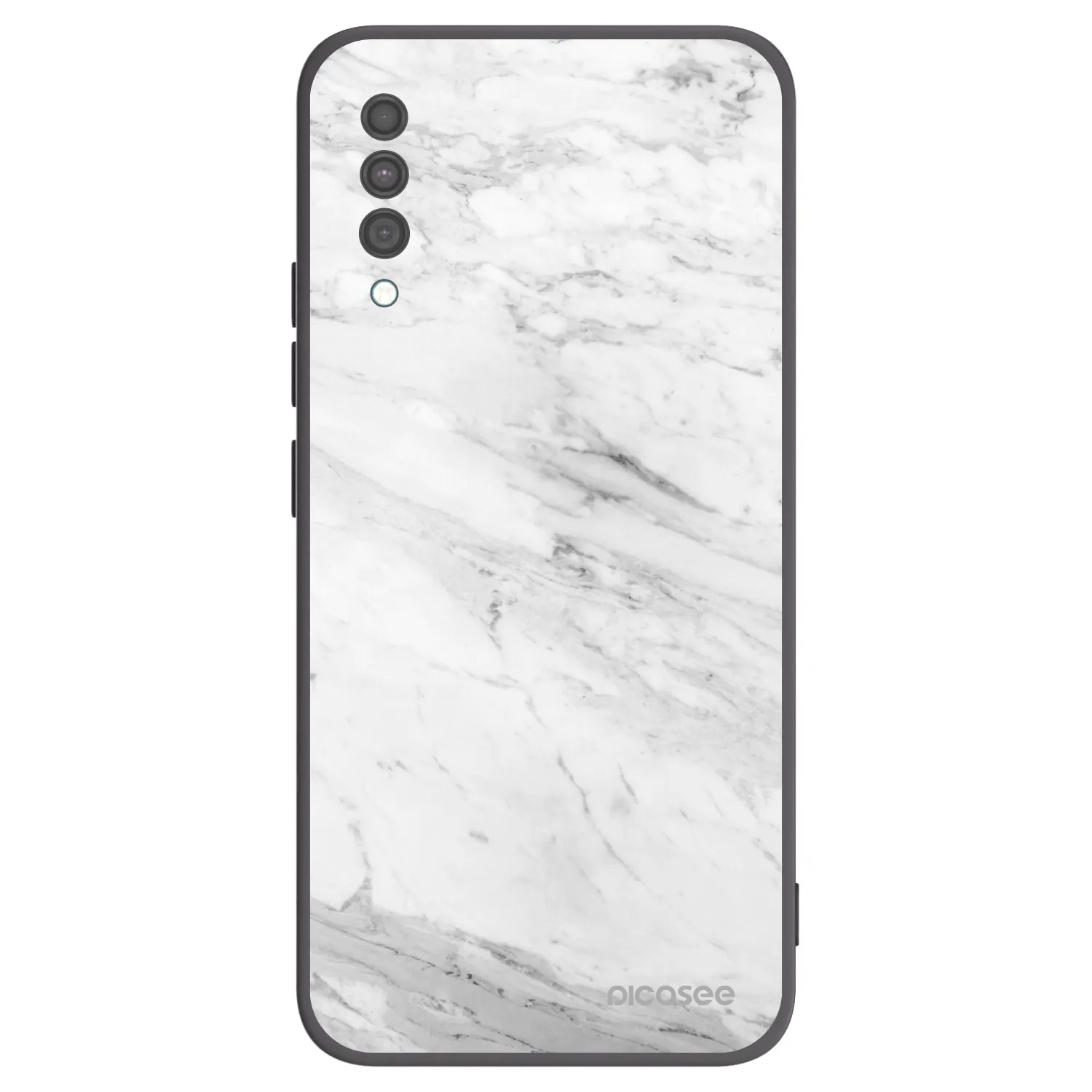 Picasee silikonski črni ovitek za Samsung Galaxy A30s A307F - White marble