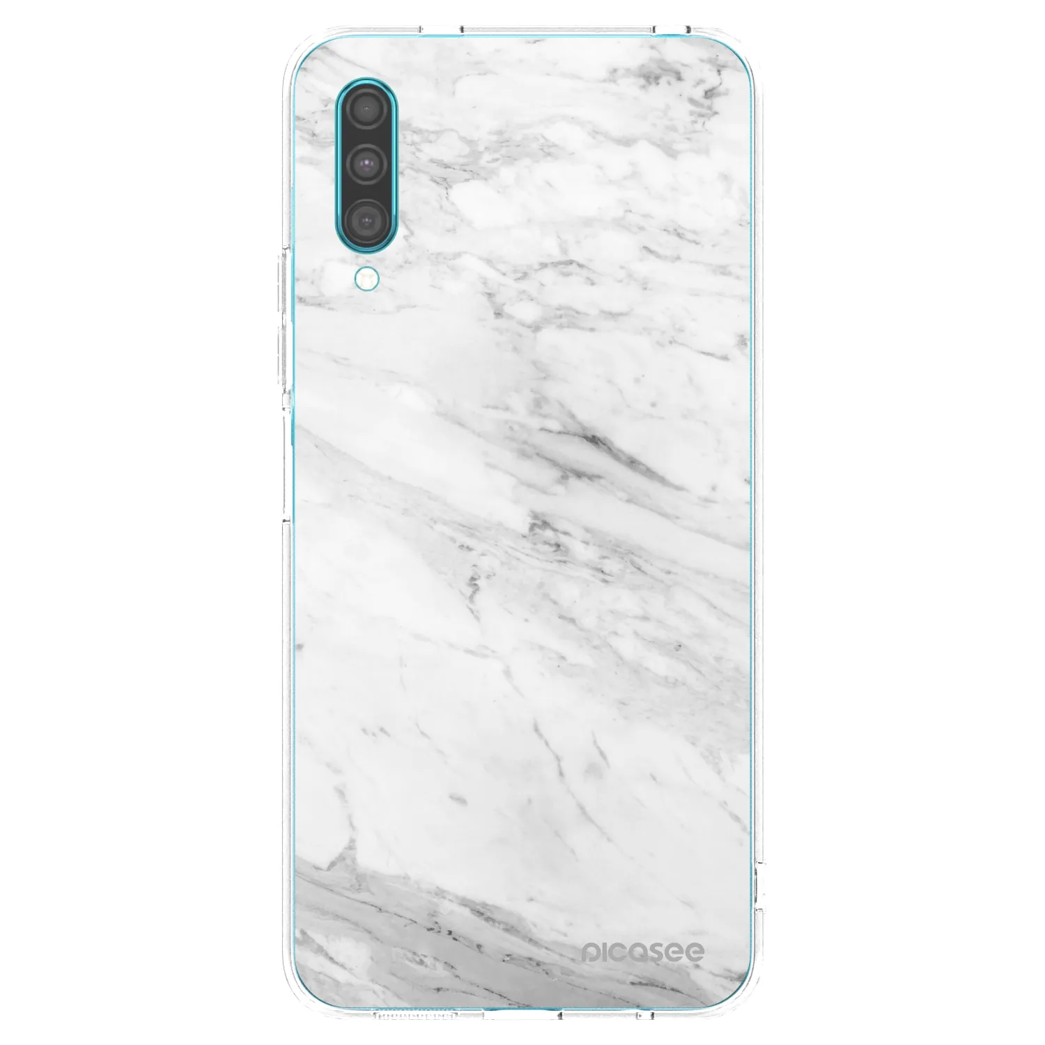 Picasee silikonski prozorni ovitek za Samsung Galaxy A30s A307F - White marble