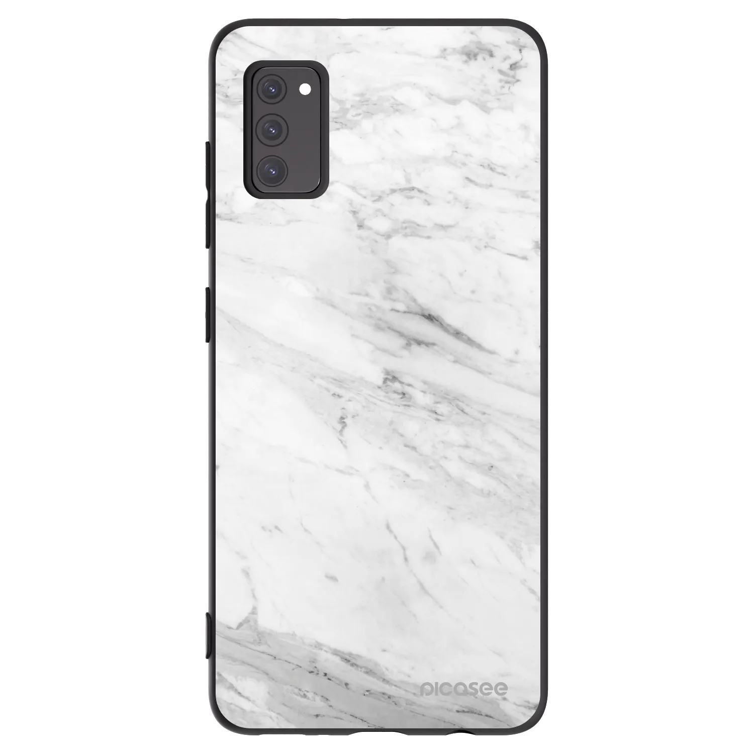 Picasee silikonski črni ovitek za Samsung Galaxy A41 A415F - White marble