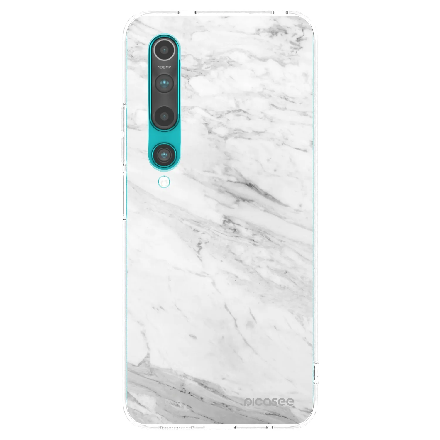 Picasee silikonski prozorni ovitek za Xiaomi Mi 10 - White marble