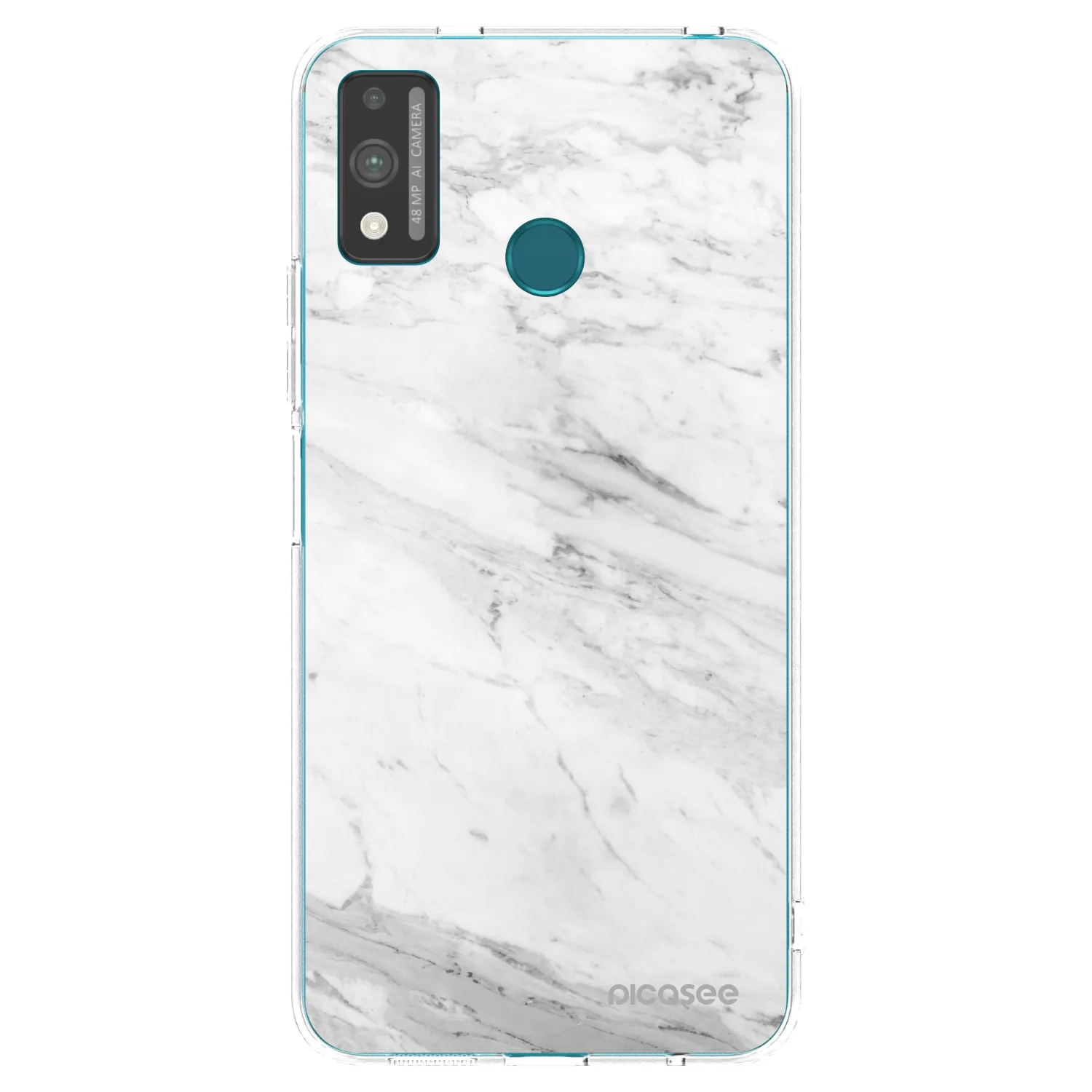 Picasee silikonski prozorni ovitek za Honor 9X Lite - White marble