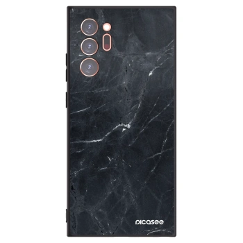 Picasee silikonski črni ovitek za Samsung Galaxy Note 20 Ultra - Black marble