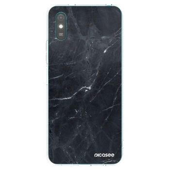 Picasee silikonski prozorni ovitek za Xiaomi Redmi 9A - Black marble