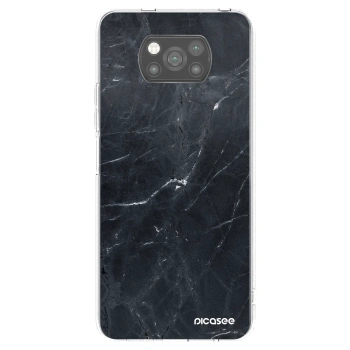 Picasee silikonski črni ovitek za Xiaomi Poco X3 - Black marble