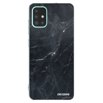 Picasee silikonski prozorni ovitek za Samsung Galaxy M31s - Black marble