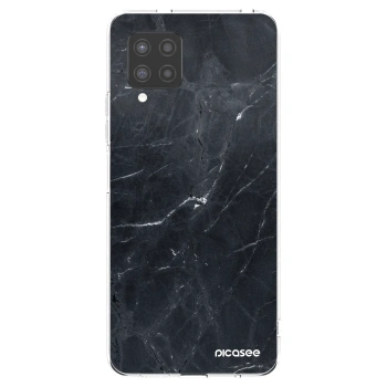 Picasee silikonski prozorni ovitek za Samsung Galaxy A42 A426B - Black marble