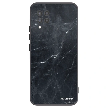 Picasee silikonski črni ovitek za Samsung Galaxy A42 A426B - Black marble