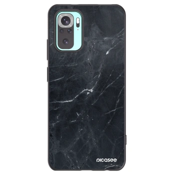 Picasee silikonski črni ovitek za Xiaomi Redmi Note 10 Pro - Black marble
