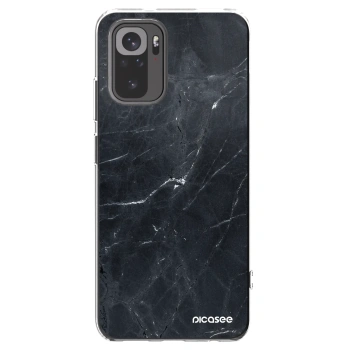 Picasee silikonski prozorni ovitek za Xiaomi Redmi Note 10S - Black marble
